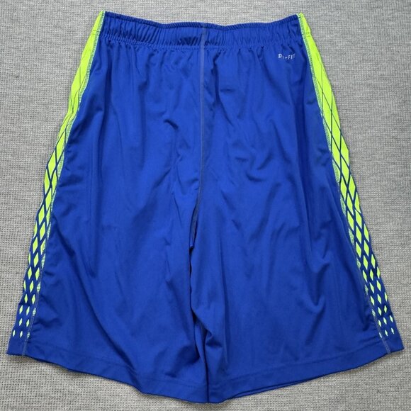 Nike Dri Fit Mens Blue Basketball Shorts Elastic Waist Inner Drawstring Size M - Picture 2 of 13